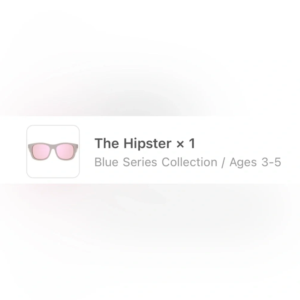 NWT Babiators Sunglasses Polarized Kids Navigator Hipster Lavender Lens Age 3-5